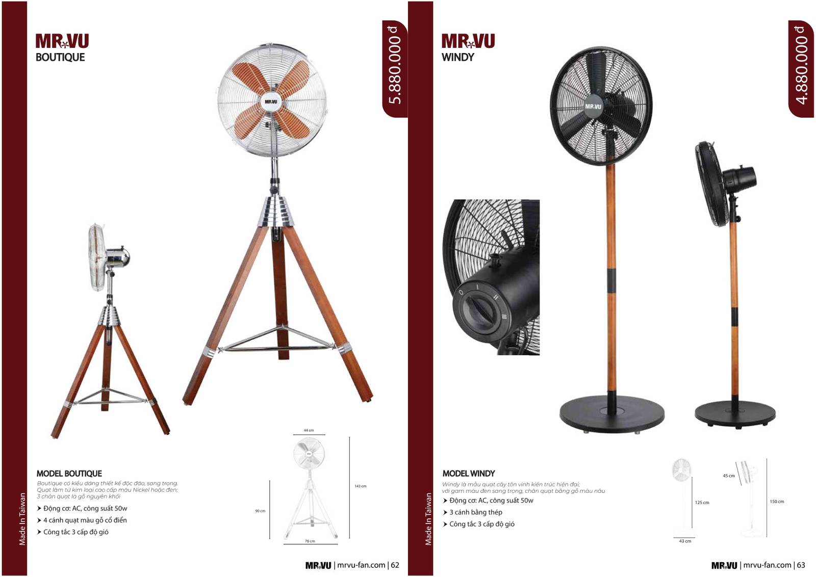 Bảng giá và Catalogue Quạt trần Mr Vũ mới nhất 2024 /Page 